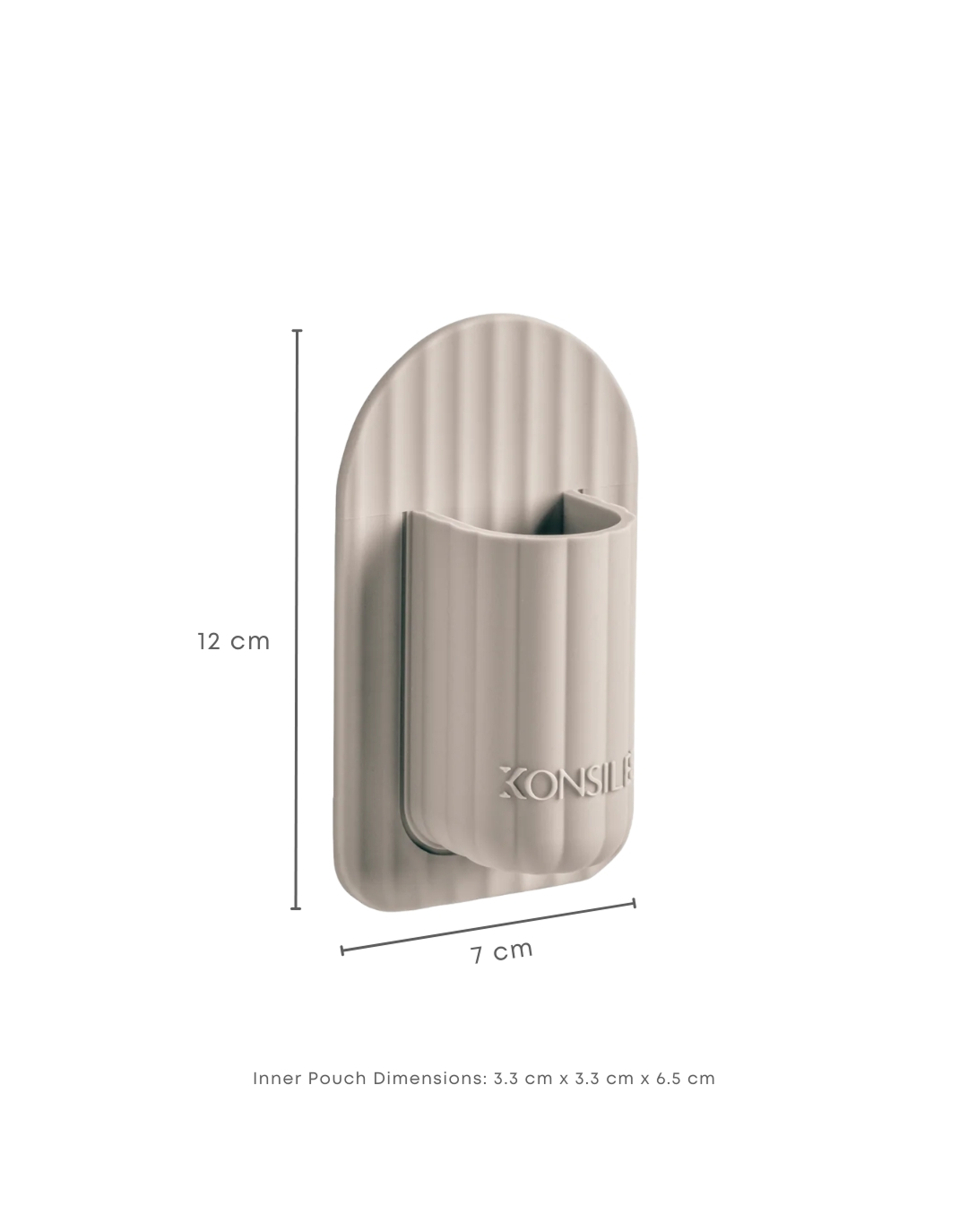 Dimensions for the Kleo Electric Toothbrush Holder 12cm x 7 cm